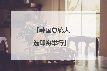 韩国总统大选即将举行