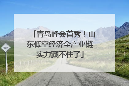 青岛峰会首秀！山东低空经济全产业链实力藏不住了