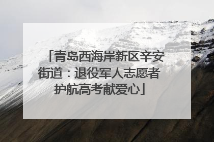 青岛西海岸新区辛安街道：退役军人志愿者护航高考献爱心