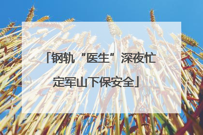 钢轨“医生”深夜忙 定军山下保安全