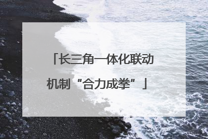 长三角一体化联动机制“合力成拳”