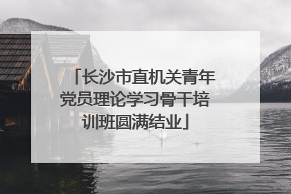 长沙市直机关青年党员理论学习骨干培训班圆满结业
