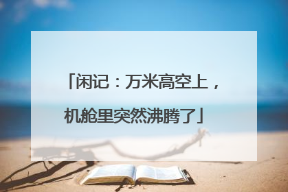 闲记：万米高空上，机舱里突然沸腾了