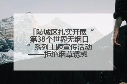 陵城区扎实开展“第38个世界无烟日”系列主题宣传活动——拒绝烟草诱惑 对第一支烟说不