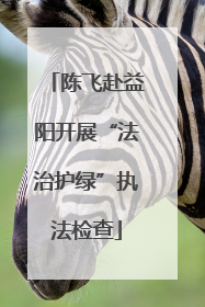 陈飞赴益阳开展“法治护绿”执法检查