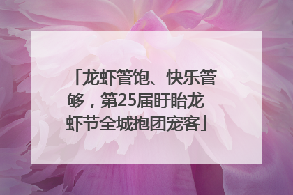 龙虾管饱、快乐管够，第25届盱眙龙虾节全城抱团宠客