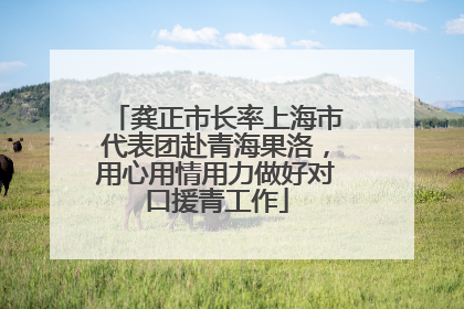 龚正市长率上海市代表团赴青海果洛，用心用情用力做好对口援青工作
