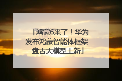 鸿蒙6来了！华为发布鸿蒙智能体框架 盘古大模型上新