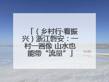 （乡村行·看振兴）浙江磐安：一村一画像 山水也能带“流量”