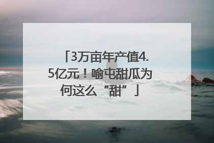 3万亩年产值4.5亿元！喻屯甜瓜为何这么“甜”