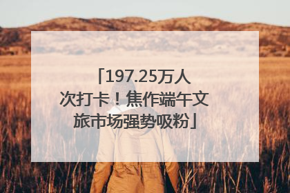 197.25万人次打卡！焦作端午文旅市场强势吸粉