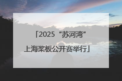 2025“苏河湾”上海桨板公开赛举行