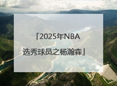 2025年NBA选秀球员之杨瀚森