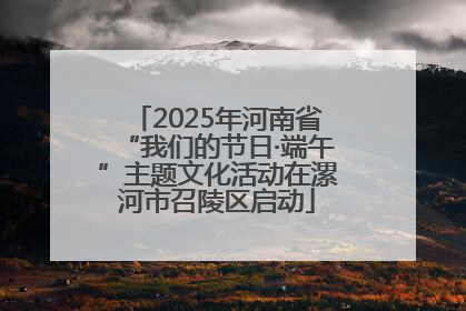 2025年河南省“我们的节日·端午”主题文化活动在漯河市召陵区启动