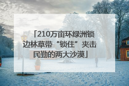 210万亩环绿洲锁边林草带“锁住”夹击民勤的两大沙漠